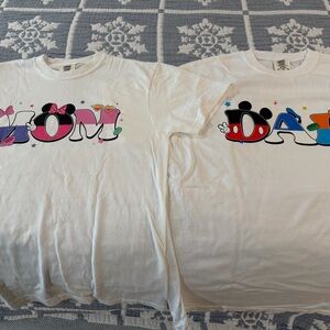 Mom and Dad Disney t shirts